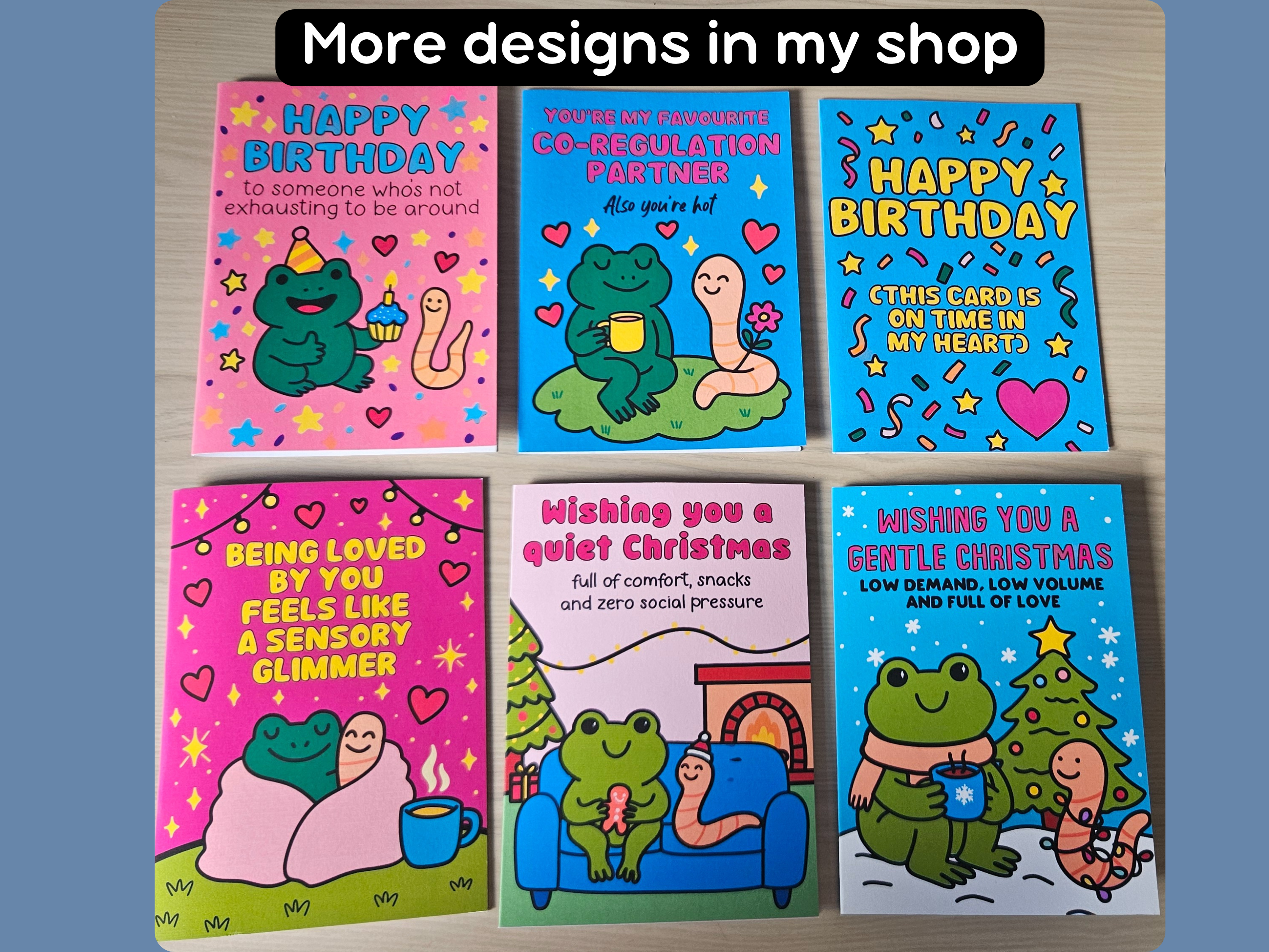 Happy Birthday To Someone Who's Not Exhausting to Be Around” – Bright A6 Card